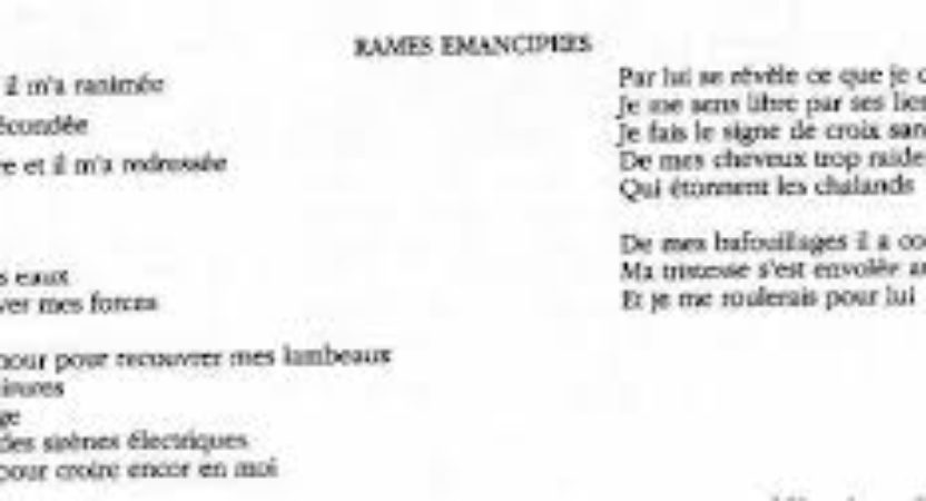 RAMES EMANCIPEES